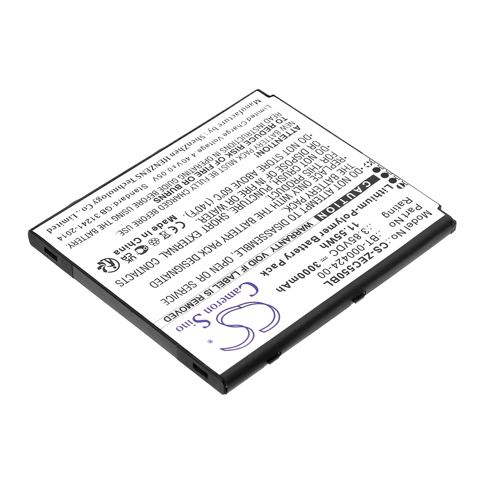 Li-Polymer, Barcode Scanner Battery fits Zebra Ec50, Ec55, 3.85V, 3000mAh Barcode Scanner Cameron Sino Technology Limited