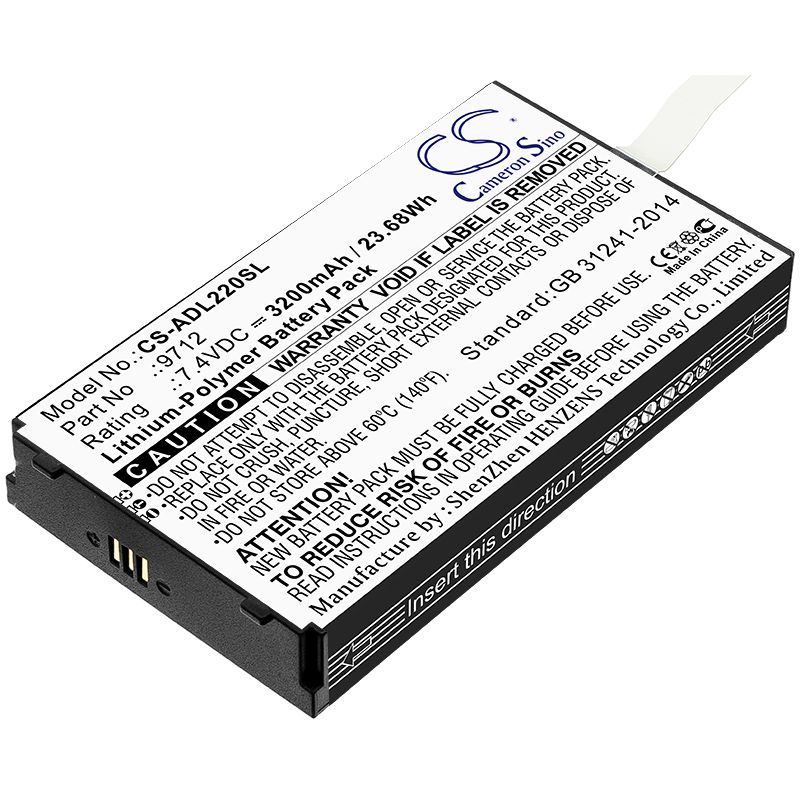 Li-Polymer Battery fits Additel, 22xa Multifunction Calibrator 7.4V, 3200mAh Equipment & Survey & Test Cameron Sino Technology Limited