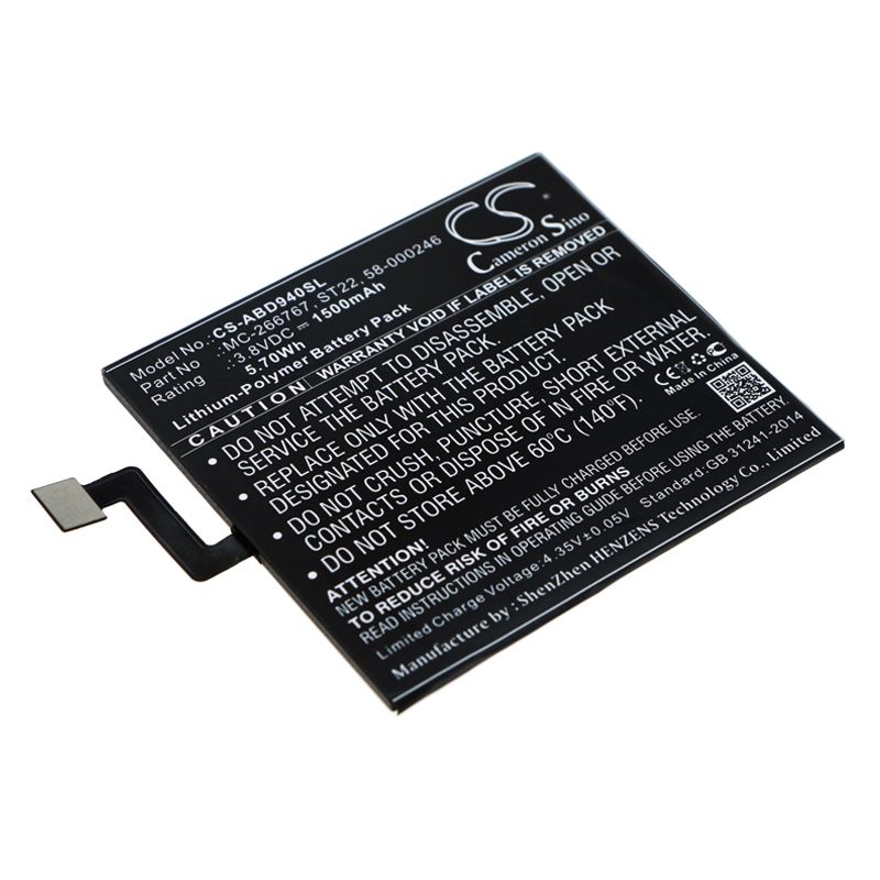 Li-Polymer Battery fits Amazon, Kindle Paperwhite 10th Generation 3.8V, 1500mAh Tablet Cameron Sino Technology Limited