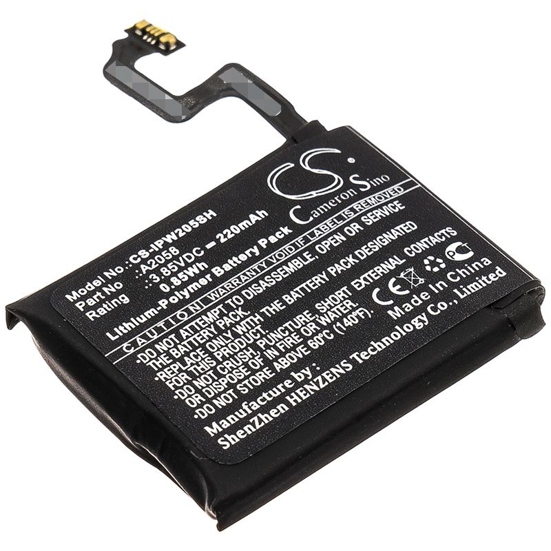 Li-Polymer Battery fits Apple, A1975, A1977 3.85V, 220mAh Smartwatch Cameron Sino Technology Limited