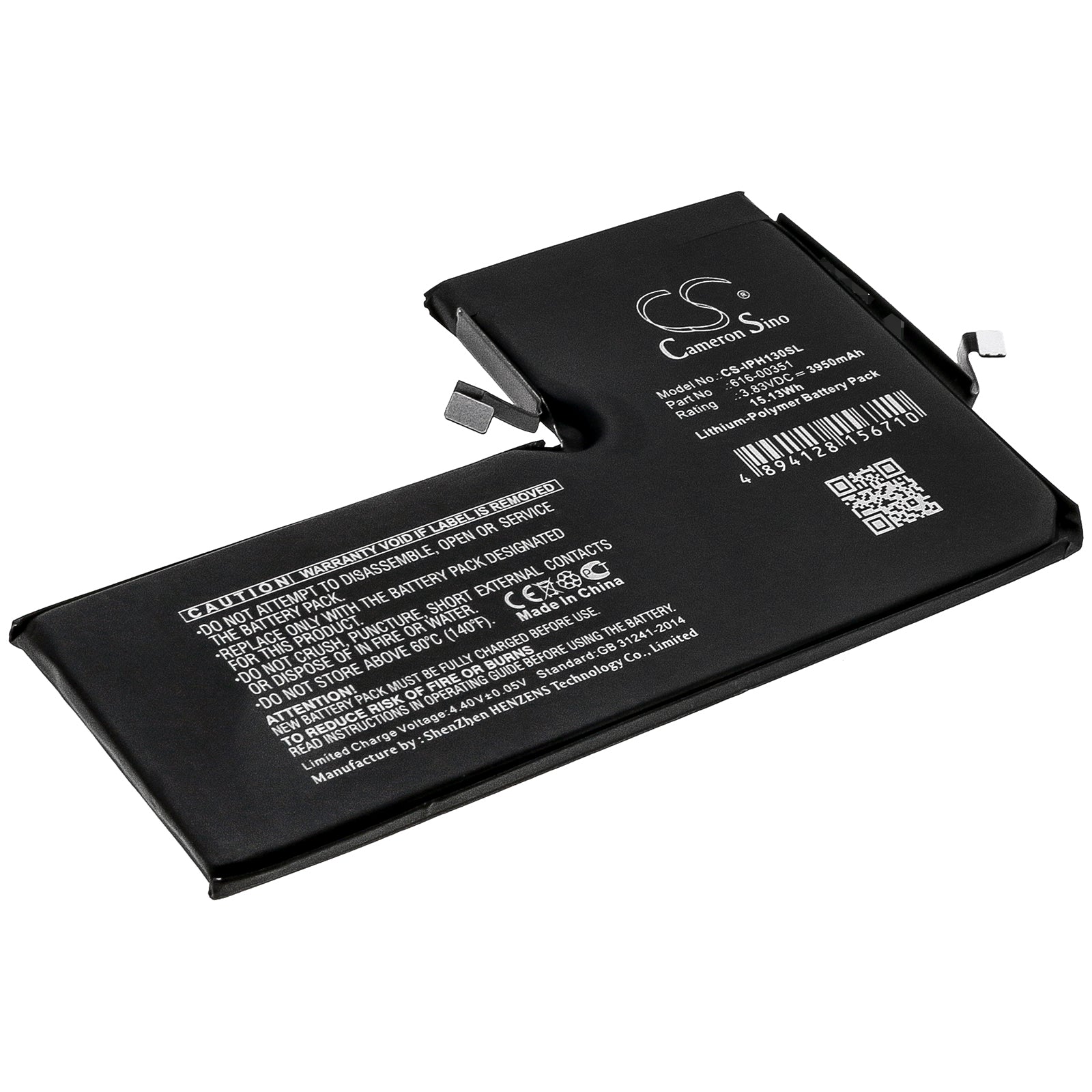 Li-Polymer Battery fits Apple, A2161, A2218 3.83V, 3950mAh Mobile & SmartPhone Cameron Sino Technology Limited