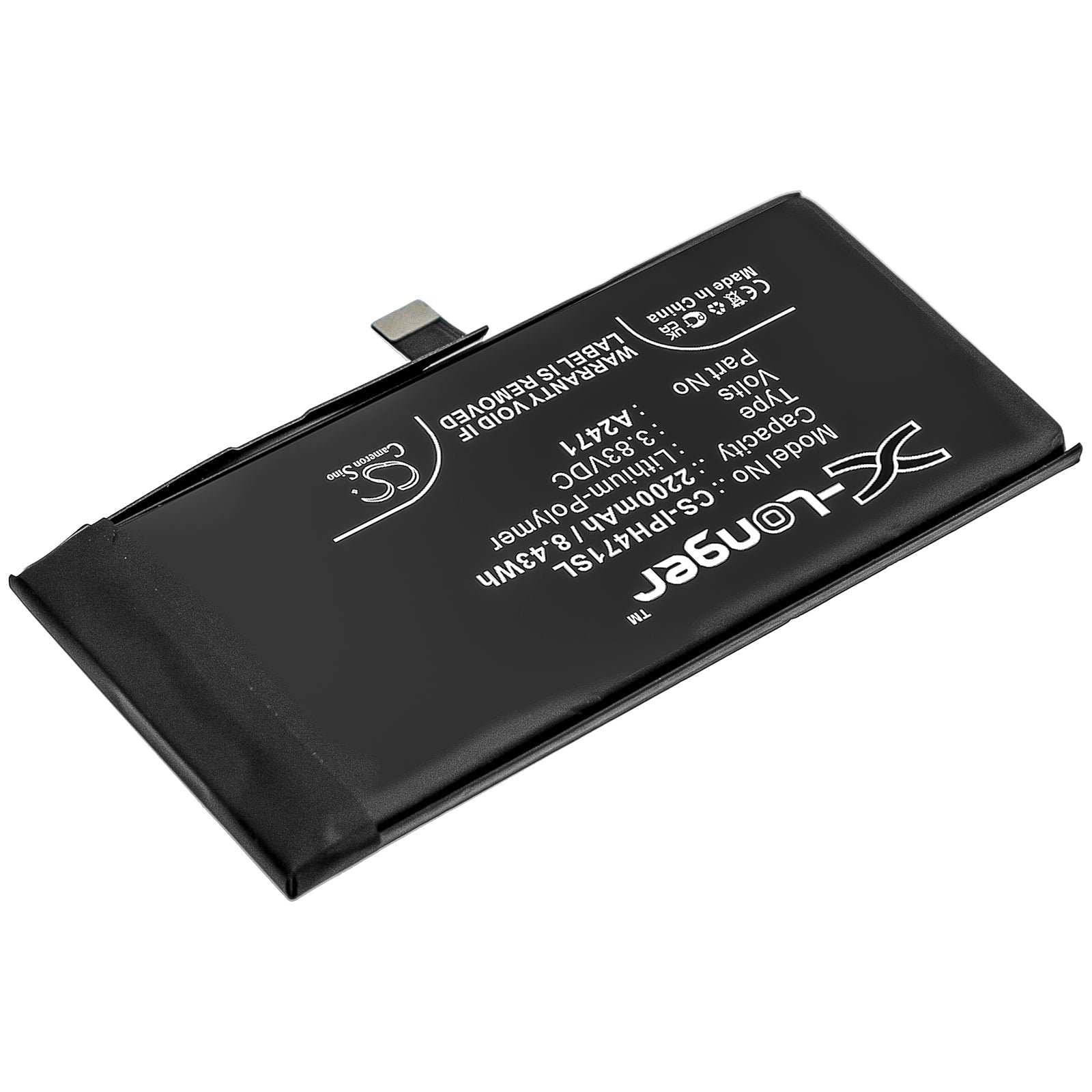 Li - Polymer Battery fits Apple, Iphone 12 Mini 3.83V, 2200mAh - Batterybuyer.ca