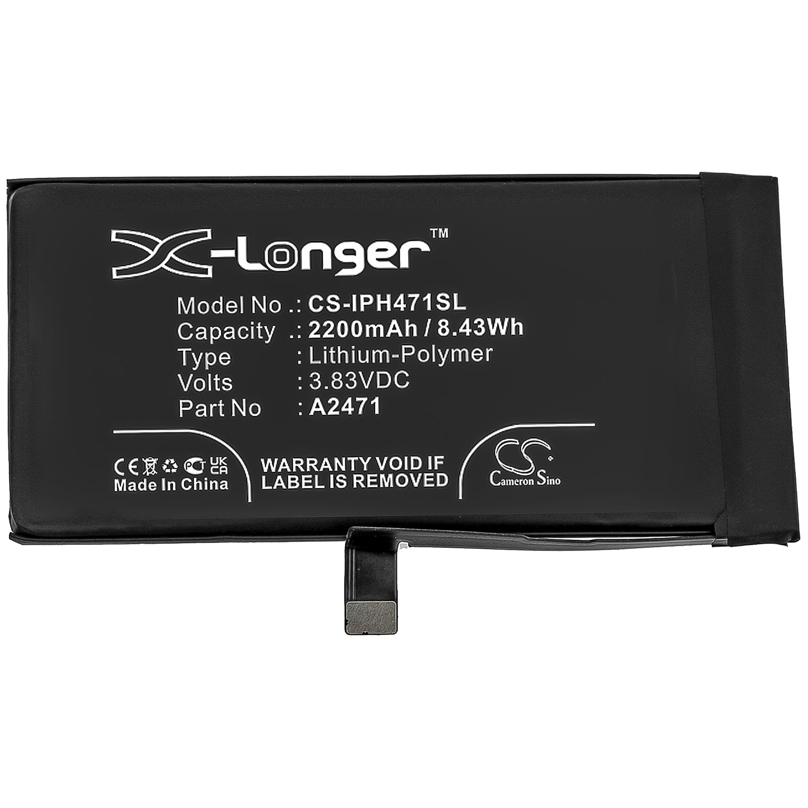 Li-Polymer Battery fits Apple, Iphone 12 Mini 3.83V, 2200mAh Mobile & SmartPhone Cameron Sino Technology Limited