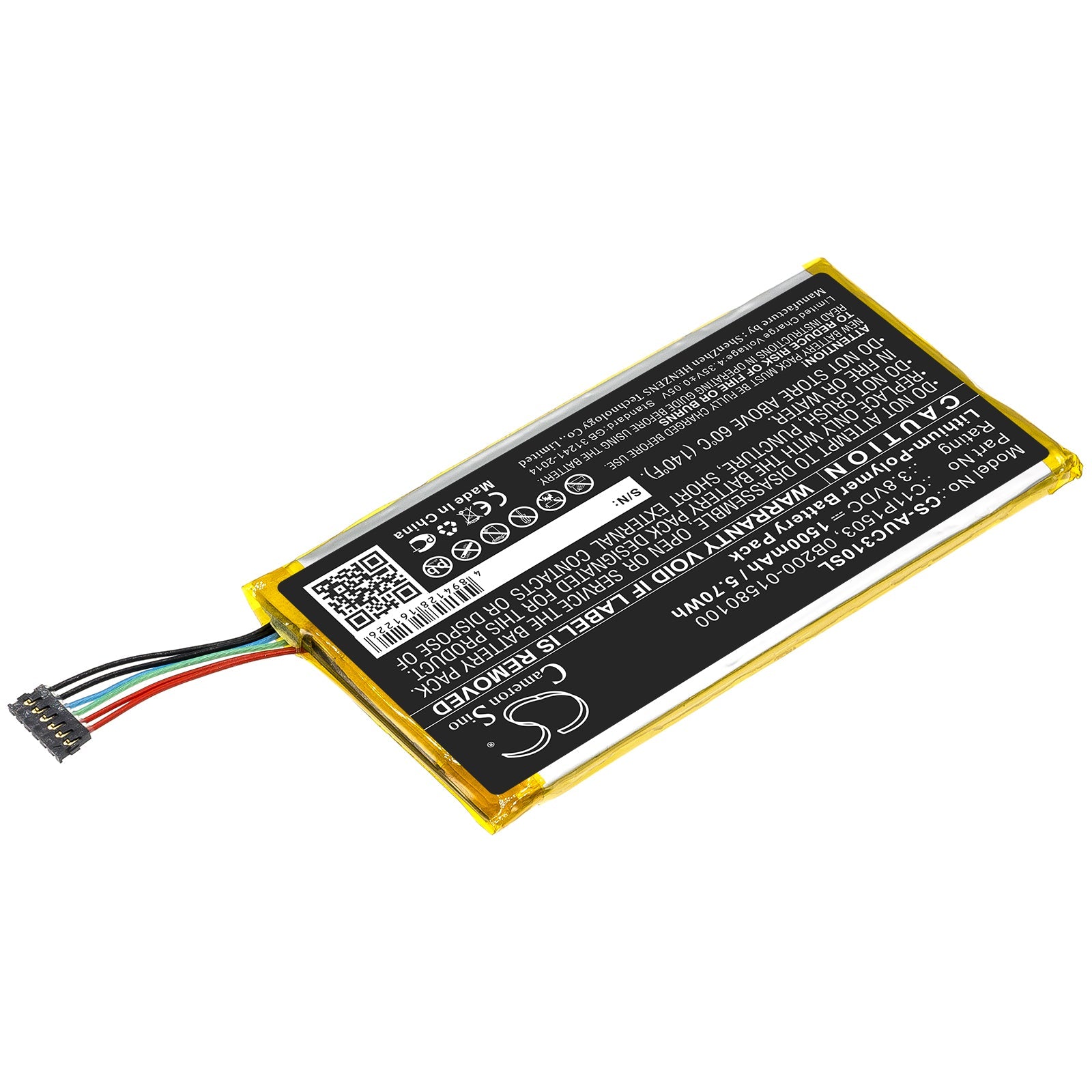Li-Polymer Battery fits Asus, 0b200-01580100, C11p1503 3.8V, 1500mAh Computer Cameron Sino Technology Limited (Suspended)