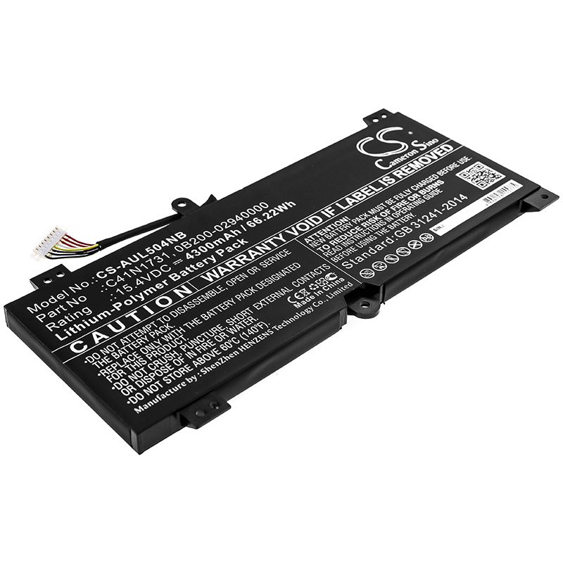Li-Polymer Battery fits Asus, G515gv, G515gw 15.4V, 4300mAh Notebook & Laptop Cameron Sino Technology Limited