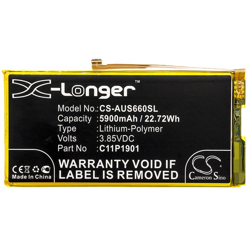Li-polymer Battery Fits Asus, I001d, Rog Phone 2 3.85v, 5900mah Mobile & SmartPhone Cameron Sino Technology Limited