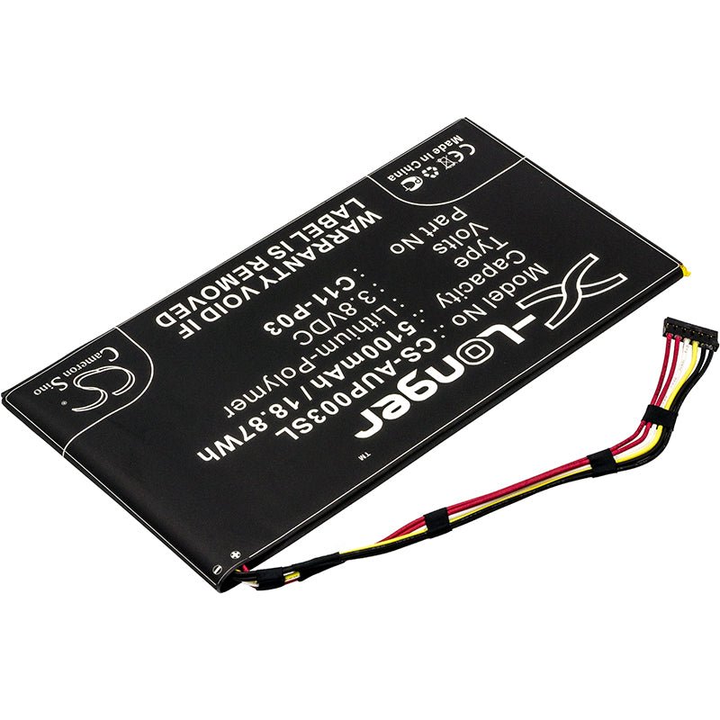 Li-Polymer Battery fits Asus, Padfone 2 (a68) Tablet, Padfone 2 Tablet 3.8V, 5100mAh Tablet Cameron Sino Technology Limited