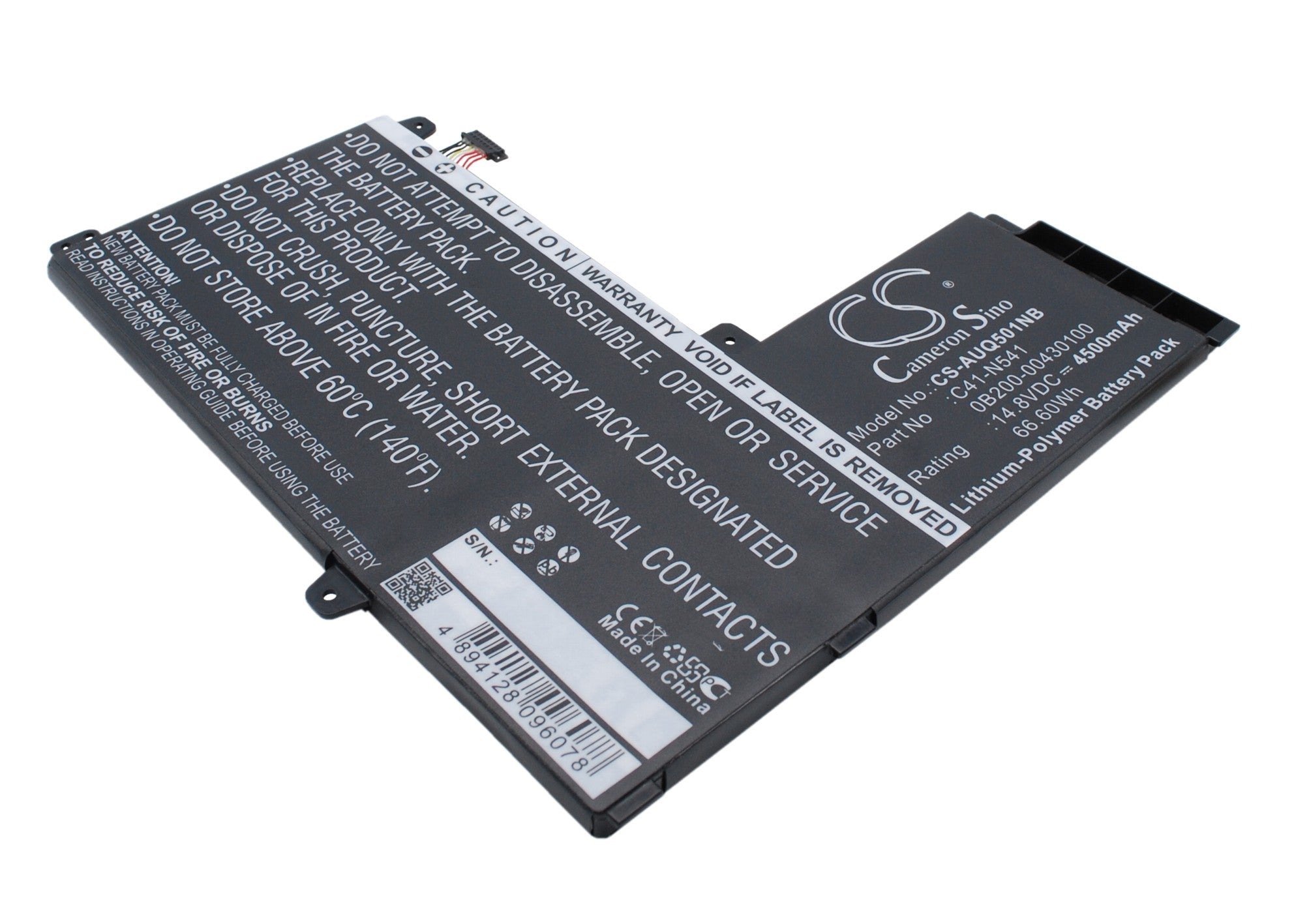 Li-Polymer Battery fits Asus, Q501l, Q501la 14.8V, 4500mAh Notebook & Laptop Cameron Sino Technology Limited