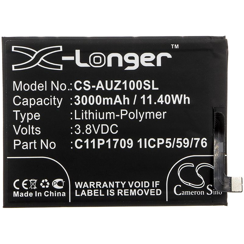 Li-Polymer Battery fits Asus, X00rd, Za550kl 3.8V, 3000mAh Mobile & SmartPhone Cameron Sino Technology Limited