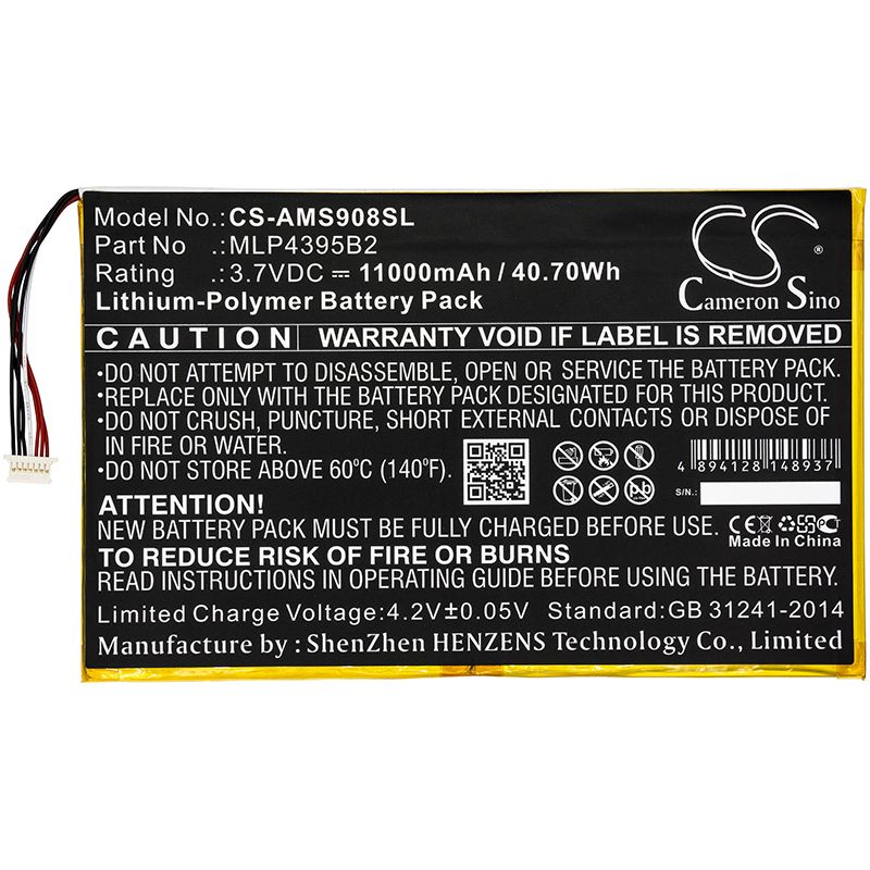 Li-polymer Battery Fits Autel, Maxisys Cv, Maxisys Ms908 3.7v, 11000mah Diagnostic Scanner Cameron Sino Technology Limited