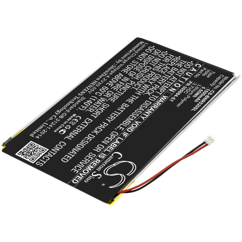 Li-Polymer Battery fits Barnes & Noble, Bnrv520, Glowlight 3 3.7V, 1500mAh E-book & E-reader Cameron Sino Technology Limited