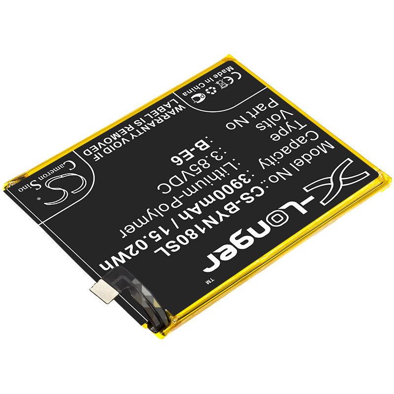 Li - Polymer Battery fits Bbk, Nex A, Nex Global Dual Sim 3.85V, 3900mAh - Batterybuyer.ca