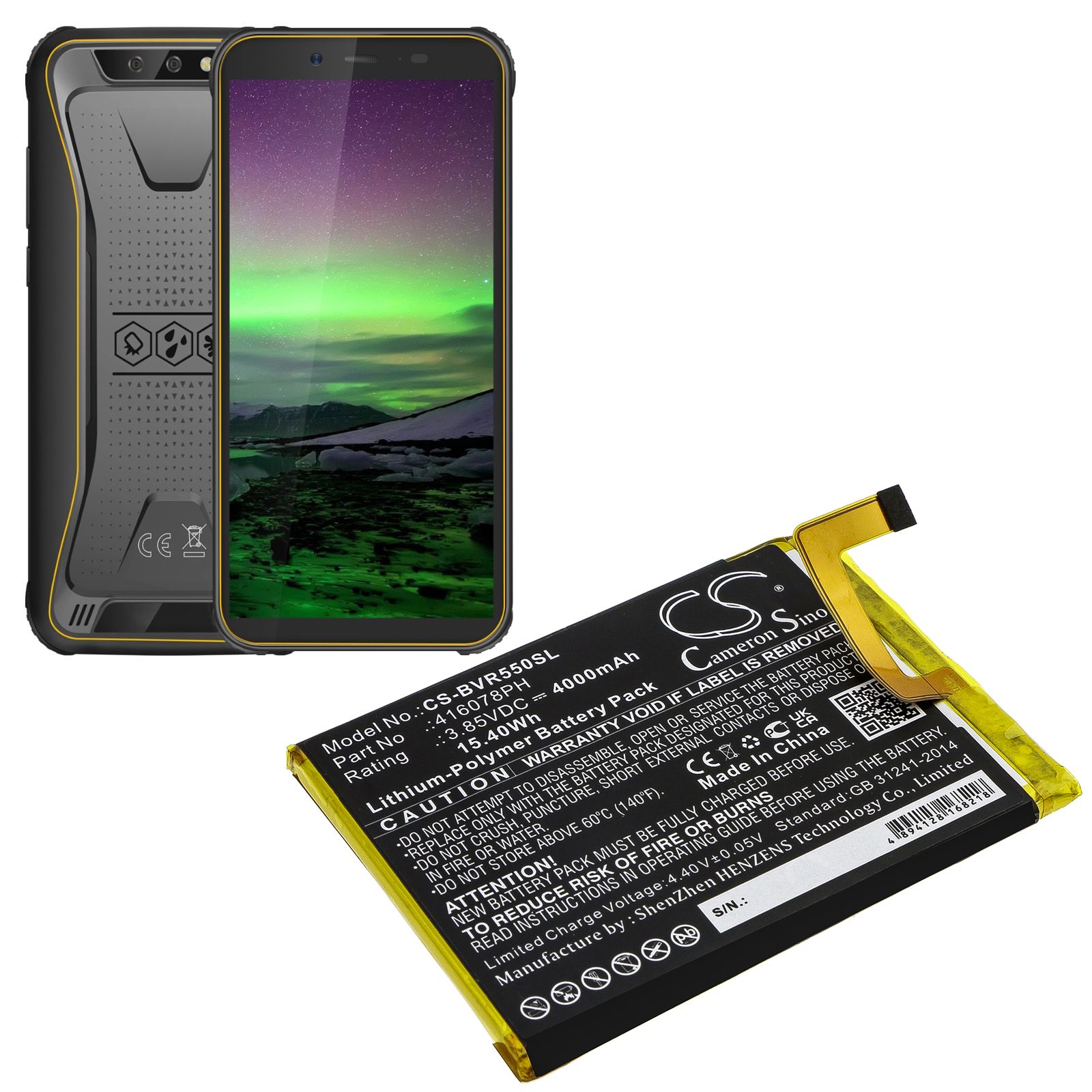 Li-Polymer Battery fits Blackview, Bv5500 3.85V, 4000mAh Mobile & SmartPhone Cameron Sino Technology Limited