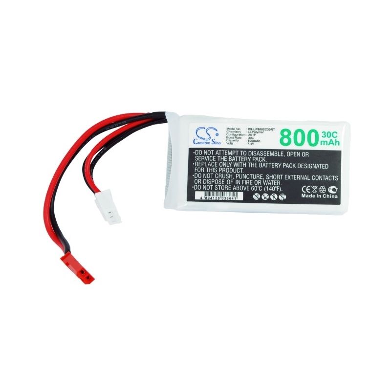 Li-Polymer Battery fits Cameron Sino, Cs-lp8002c30rt 7.4V, 800mAh RC Cameron Sino Technology Limited