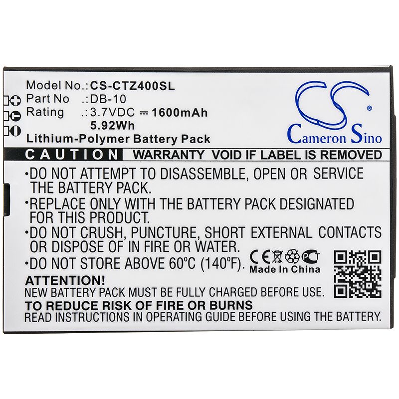 Li-Polymer Battery fits Canon, Wordtank Z400, Wordtank Z410 3.7V, 1600mAh Dictionary Cameron Sino Technology Limited