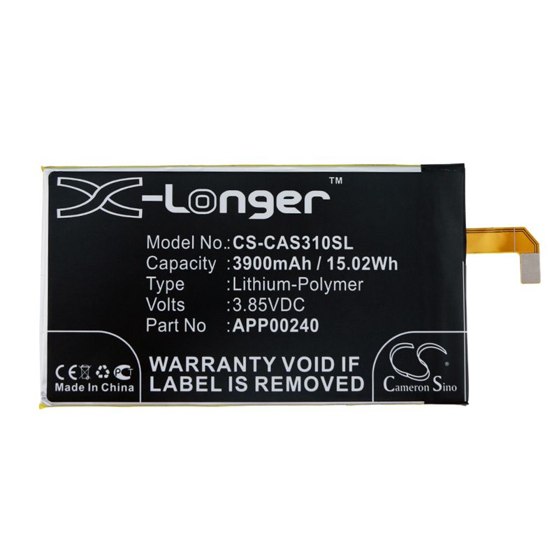 Li-Polymer Battery fits Cat, S31, Caterpillar 3.85V, 3900mAh Mobile & SmartPhone Cameron Sino Technology Limited