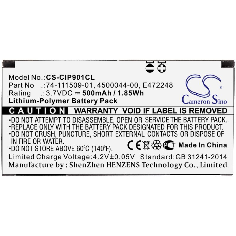 Li-Polymer Battery fits Cisco, Ccp-mic-wrls-s-us, Cp-mic-wrls 3.7V, 500mAh Cordless Phone Cameron Sino Technology Limited