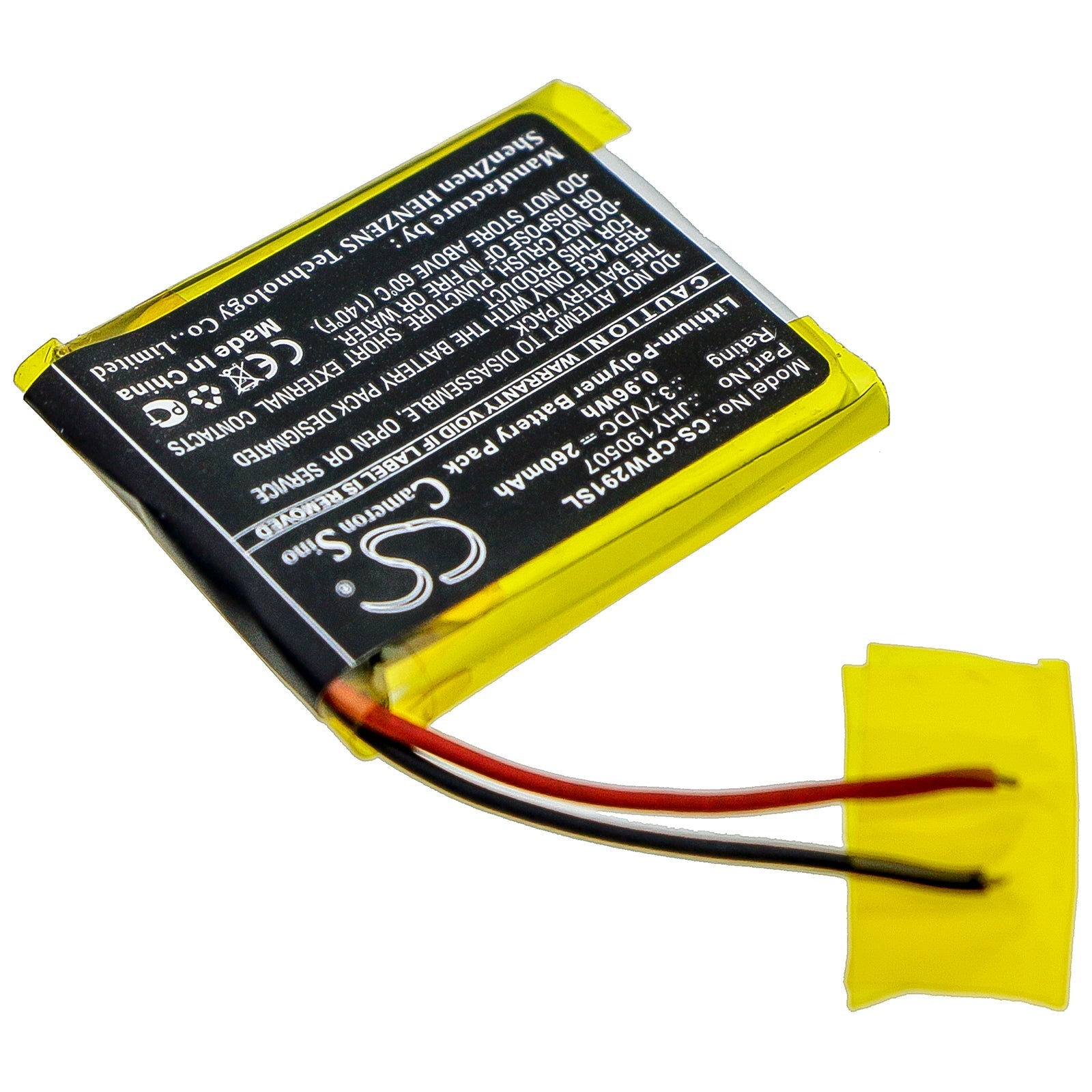 Li-Polymer Battery fits Compustar, 2w901r-ss 3.7V, 210mAh Remote Start and Entry Systems Cameron Sino Technology Limited