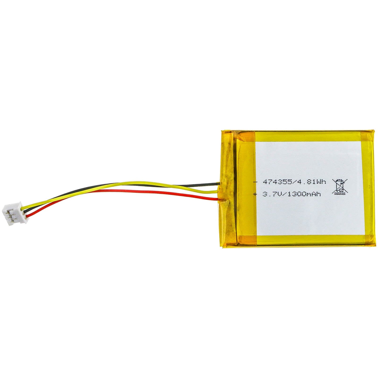 Li-Polymer Battery fits Custom Battery Pack, 1icp/47/43/55 3.7V, 1300mAh Battery Pack Cameron Sino Technology Limited