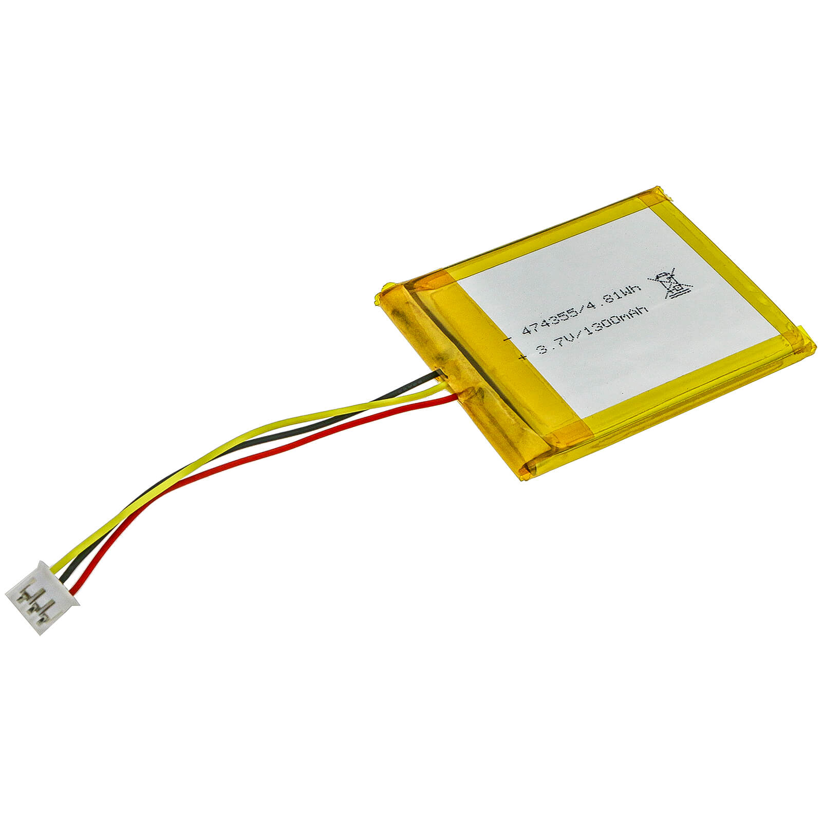 Li-Polymer Battery fits Custom Battery Pack, 1icp/47/43/55 3.7V, 1300mAh Battery Pack Cameron Sino Technology Limited