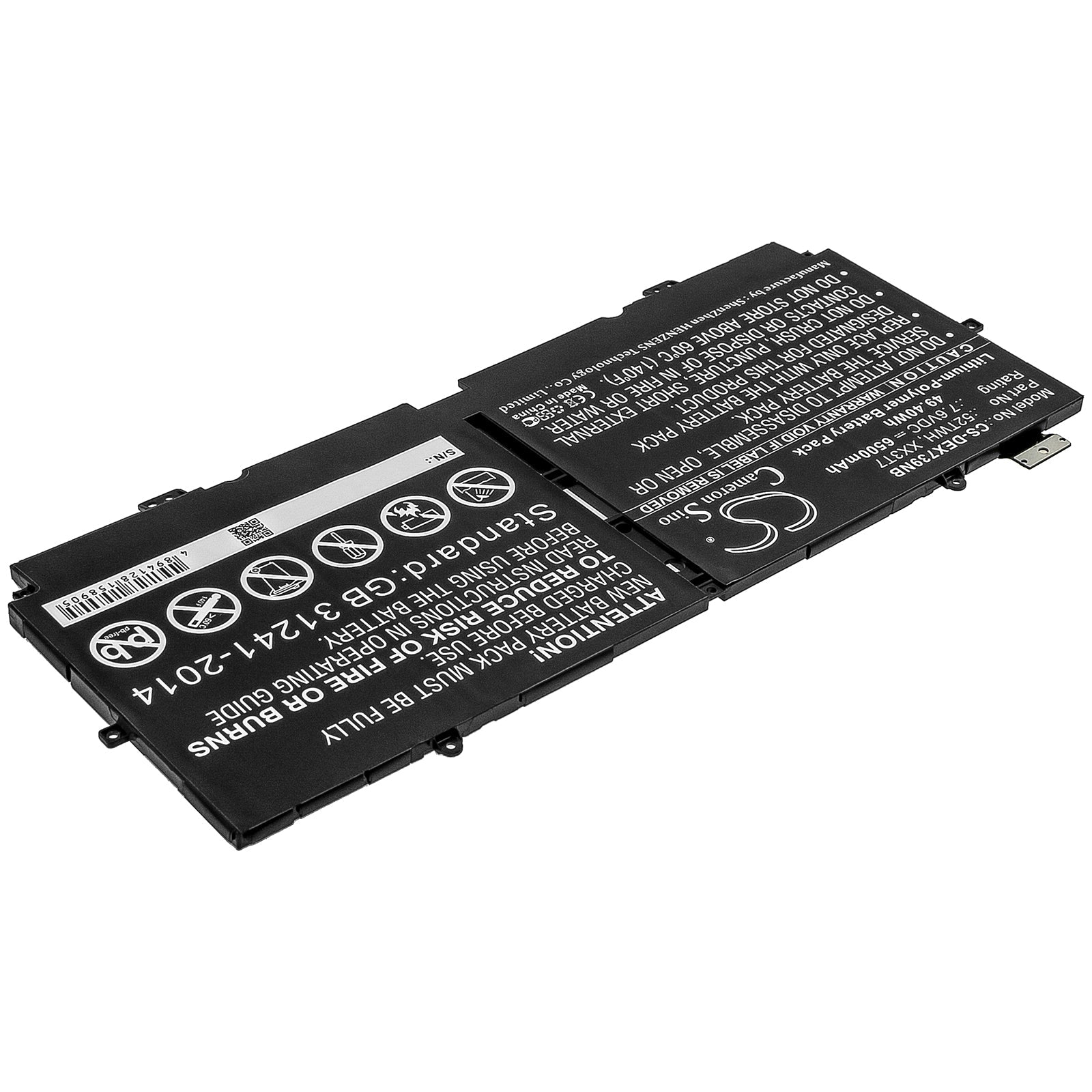 Li-Polymer Battery fits Dell, 52twh, Xx3t7 7.6V, 6500mAh Notebook & Laptop Cameron Sino Technology Limited
