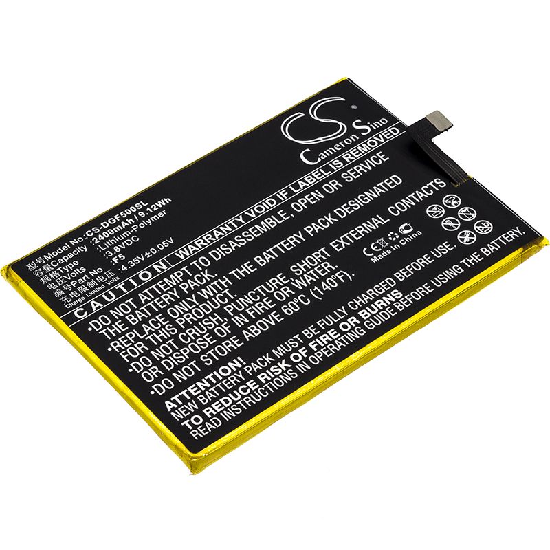 Li-Polymer Battery fits Doogee, F5, Moq: 50pcs 3.8V, 2400mAh Mobile & SmartPhone Cameron Sino Technology Limited