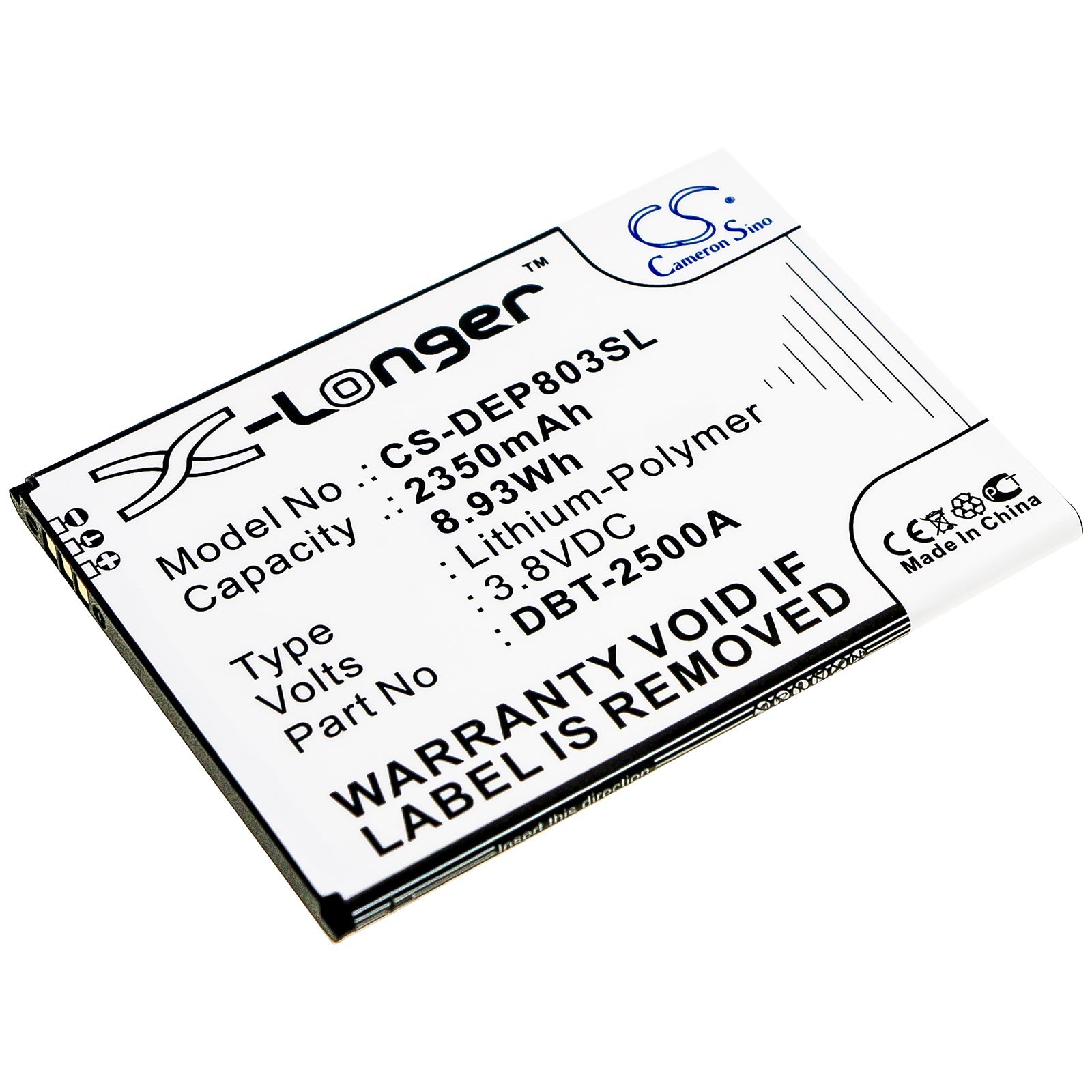 Li - Polymer Battery fits Doro, 8035, Dsb - 0170 3.8V, 2350mAh - Batterybuyer.ca