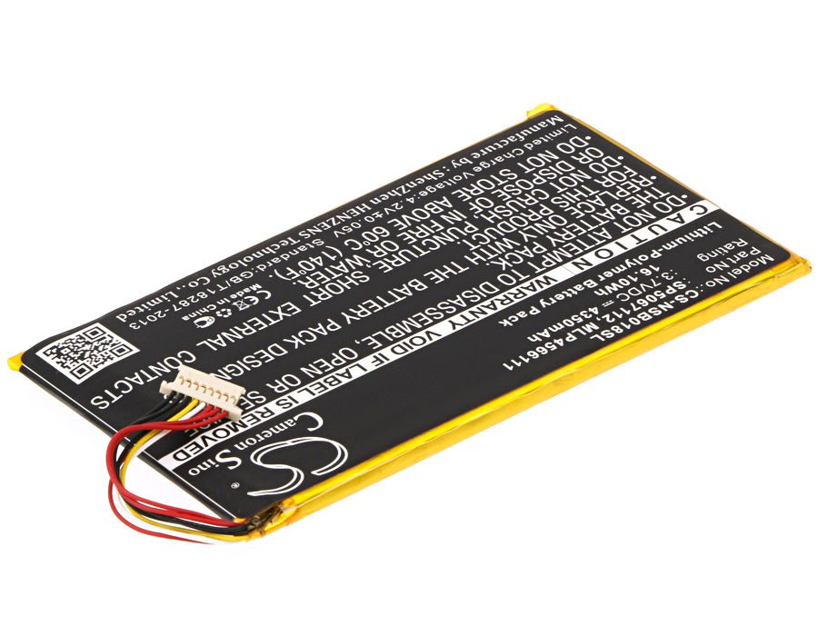 Li-Polymer Battery fits Fuhu, Dmtab In08a, Nabi Dreamtab Hd8 3.7V, 4350mAh Tablet Cameron Sino Technology Limited