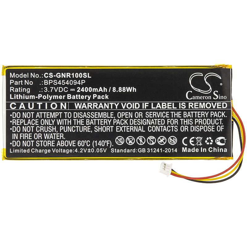 Li-Polymer Battery fits Geneva, Worldradio 3.7V, 2400mAh DAB Digital Cameron Sino Technology Limited