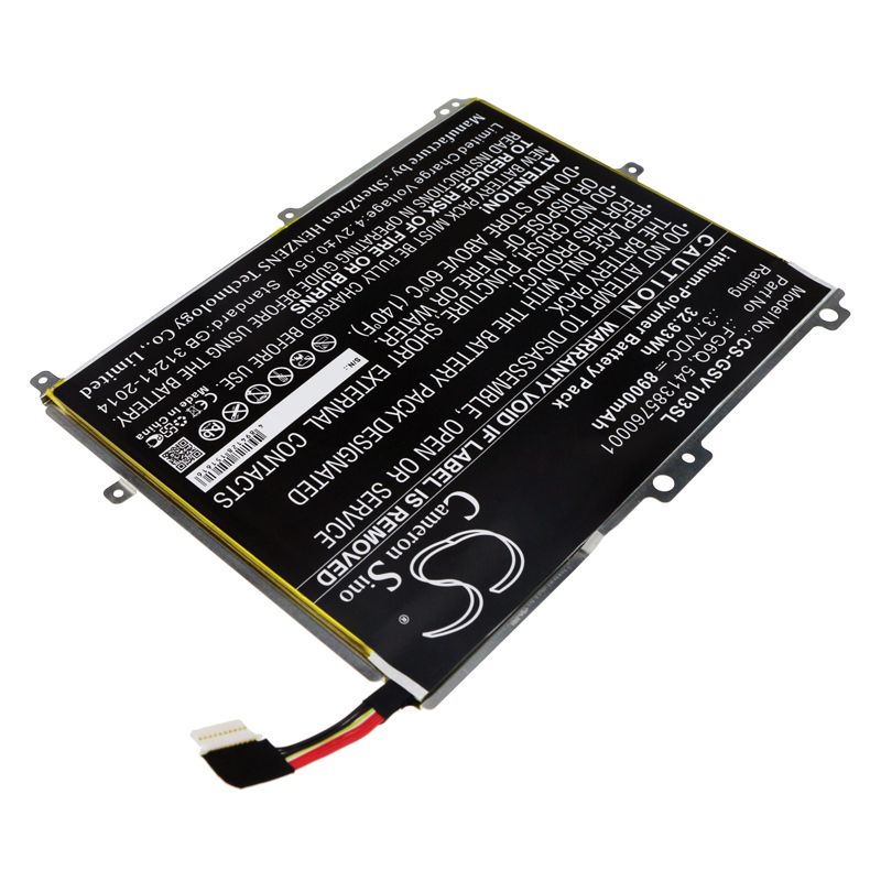 Li-Polymer Battery fits Gigaset, Qv1030 3.7V, 8900mAh Tablet Cameron Sino Technology Limited