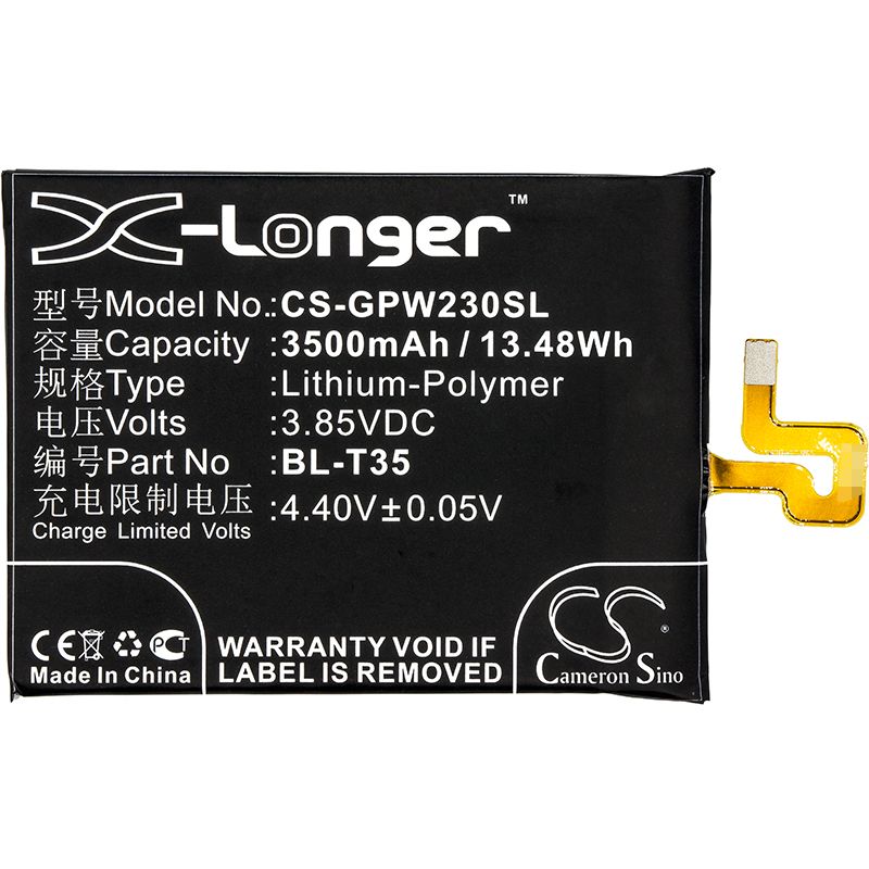 Li-polymer Battery Fits Google, G011c, Pixel 2 Xl 2018 3.85v, 3500mah Mobile & SmartPhone Cameron Sino Technology Limited