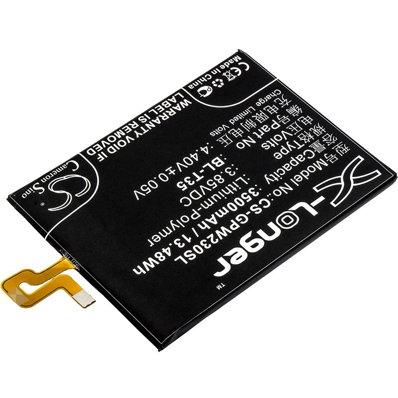 Li-polymer Battery Fits Google, G011c, Pixel 2 Xl 2018 3.85v, 3500mah Mobile & SmartPhone Cameron Sino Technology Limited
