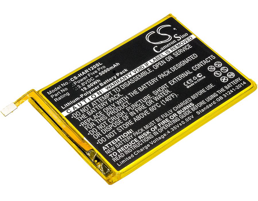 Li - Polymer Battery fits Highscreen, Power Five, Power Five Pro 3.8V, 5000mAh - Batterybuyer.ca