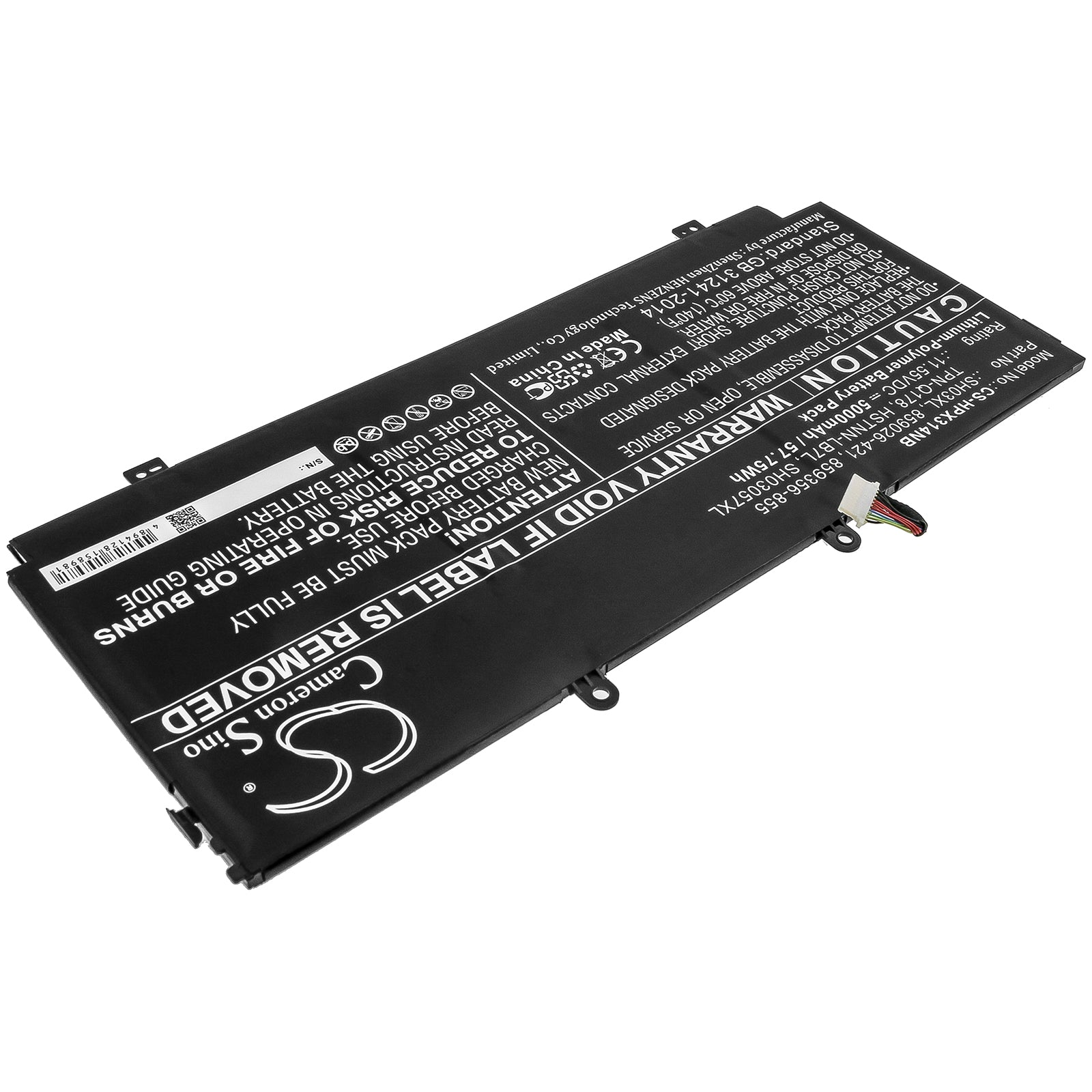 Li-Polymer Battery fits Hp, 859026-421, 859356-855, Hstnn-lb7l, Sh03057xl, Sh03xl, Tpn-q178 11.55V, 5000mAh Notebook & Laptop Cameron Sino Technology Limited