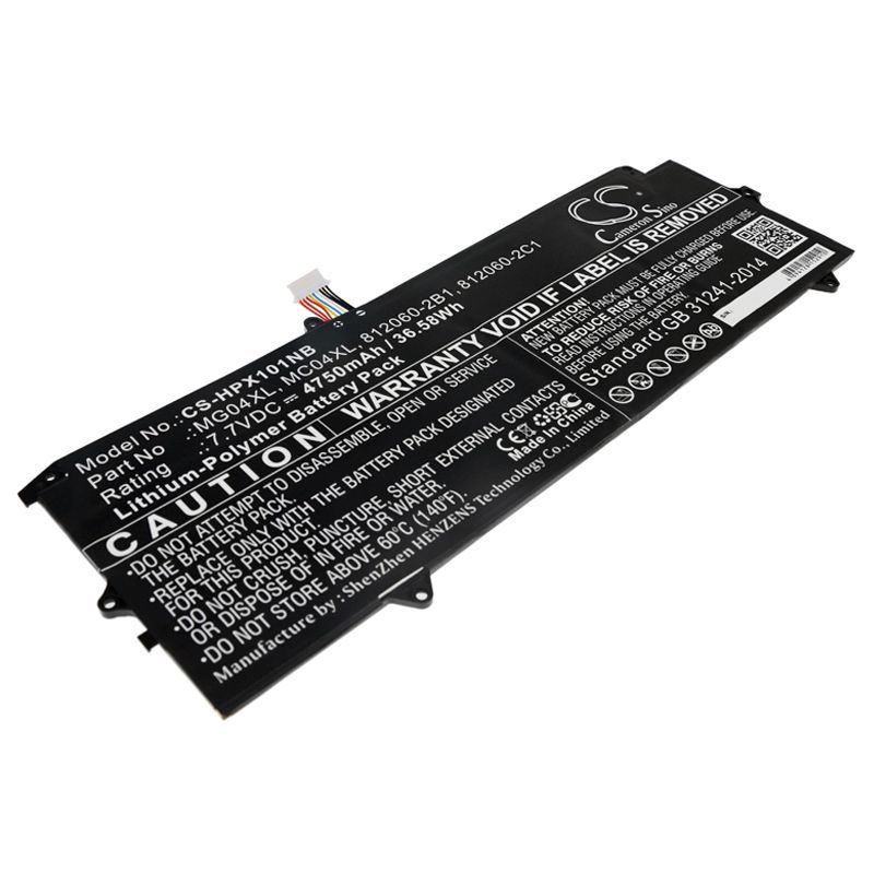 Li-Polymer Battery fits Hp, Elite X2 1012 G1, Elite X2 1012 G1(l5h05ea) 7.7V, 4750mAh Notebook & Laptop Cameron Sino Technology Limited