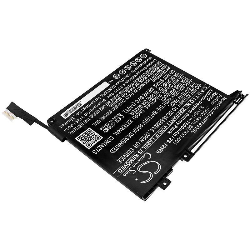 Li-Polymer Battery fits Hp, M5h12ua, Pro Slate 10 Ee G1 3.7V, 7600mAh Tablet Cameron Sino Technology Limited