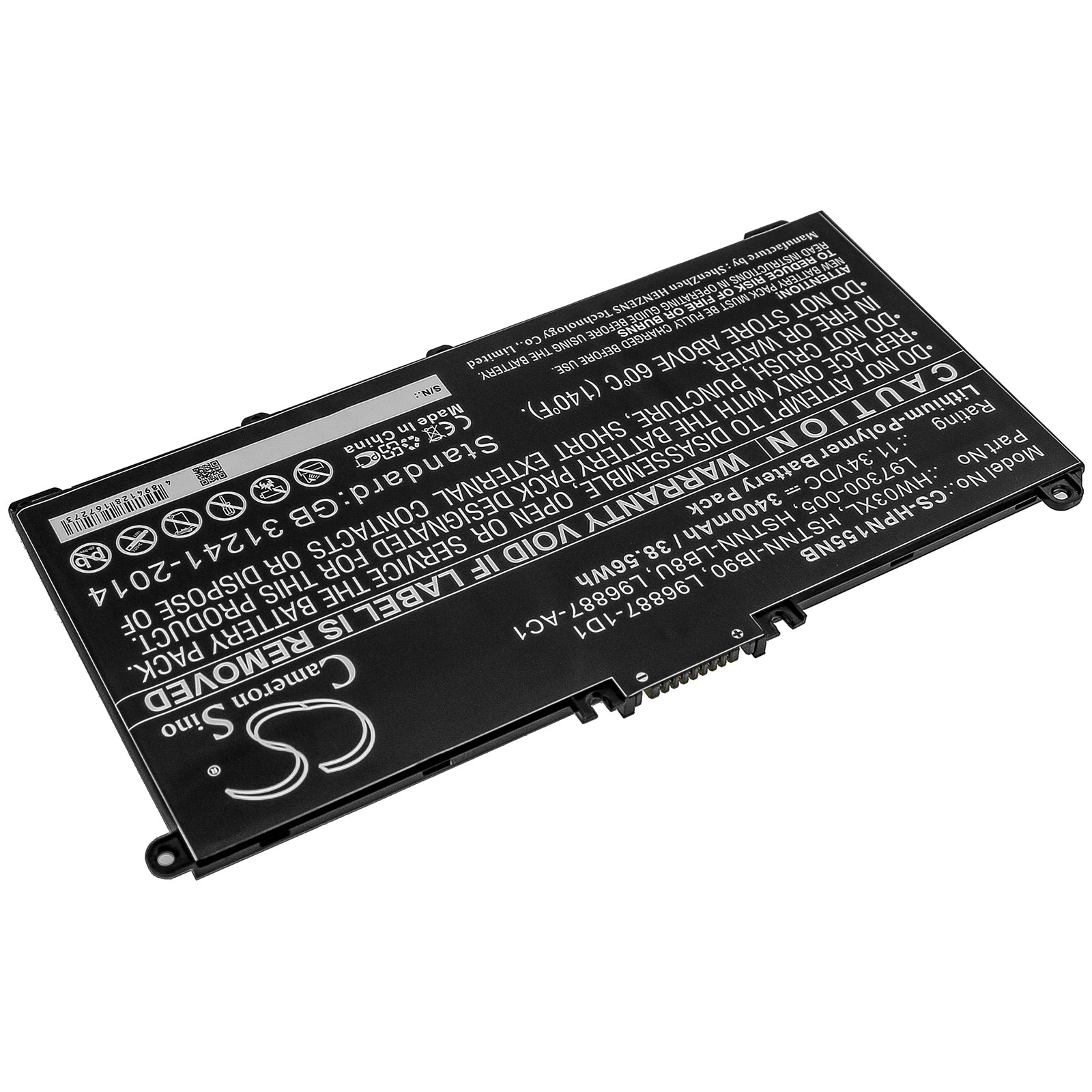 Li-Polymer Battery fits Hp, Pavilion 15 15-eg0000, Pavilion 15 Eg0073cl 11.34V, 3400mAh Notebook & Laptop Cameron Sino Technology Limited