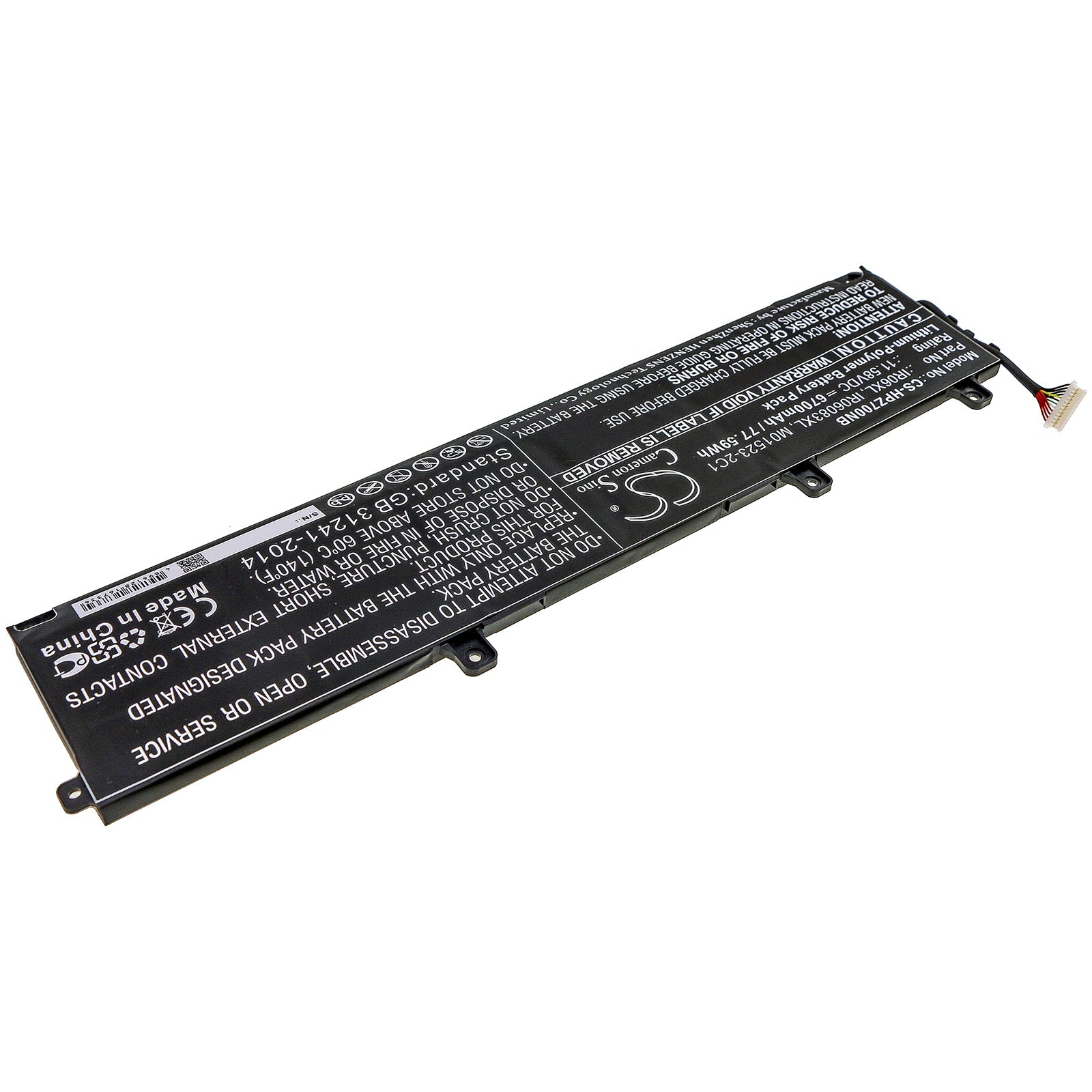 Li-Polymer Battery fits Hp, Zbook Power G7 11.58V, 6700mAh Notebook & Laptop Cameron Sino Technology Limited