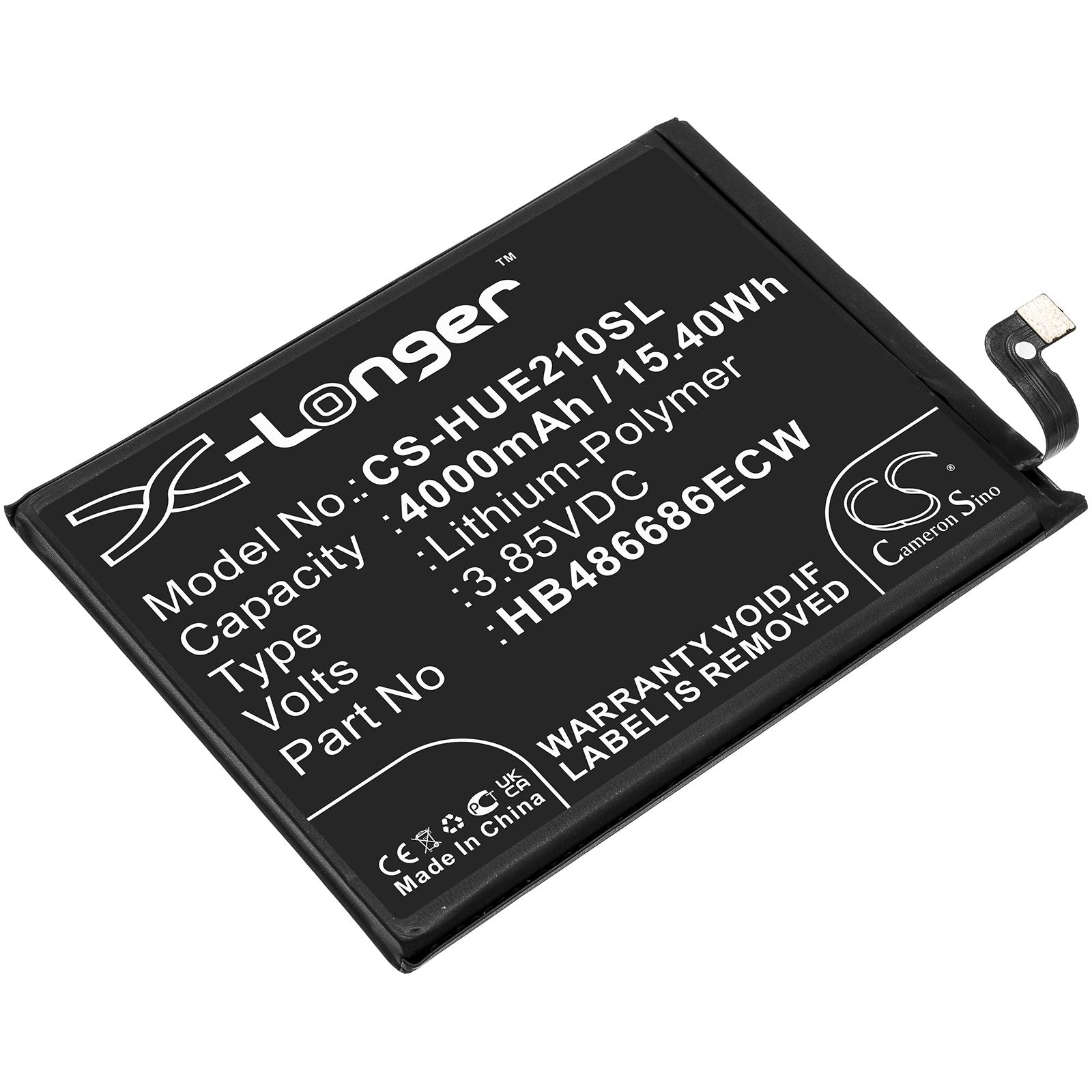 Li - Polymer Battery fits Huawei, Changxiang 20 Plus, Enjoy 20 Plus, Enjoy 20 Plus 5g Standard Edit 3.85V, 4000mAh - Batterybuyer.ca