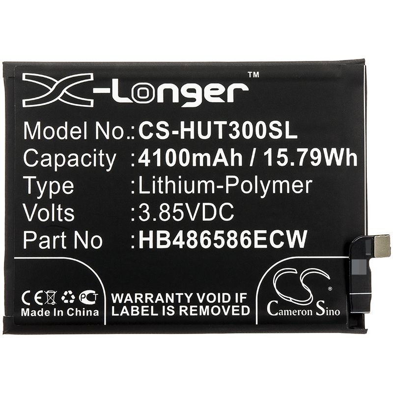 Li-Polymer Battery fits Huawei, Honor V30, Honor View 30 3.85V, 4100mAh Mobile & SmartPhone Cameron Sino Technology Limited