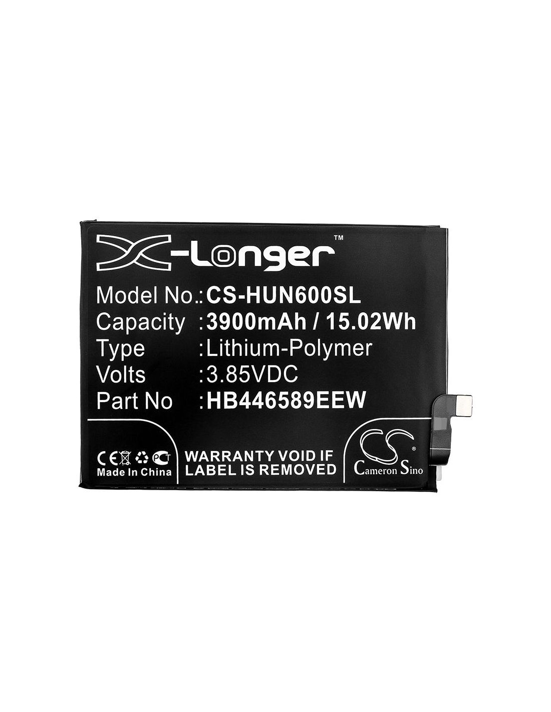 Li-Polymer Battery fits Huawei, Nova 6, Wlz-al10 3.85V, 3900mAh Mobile & SmartPhone Cameron Sino Technology Limited