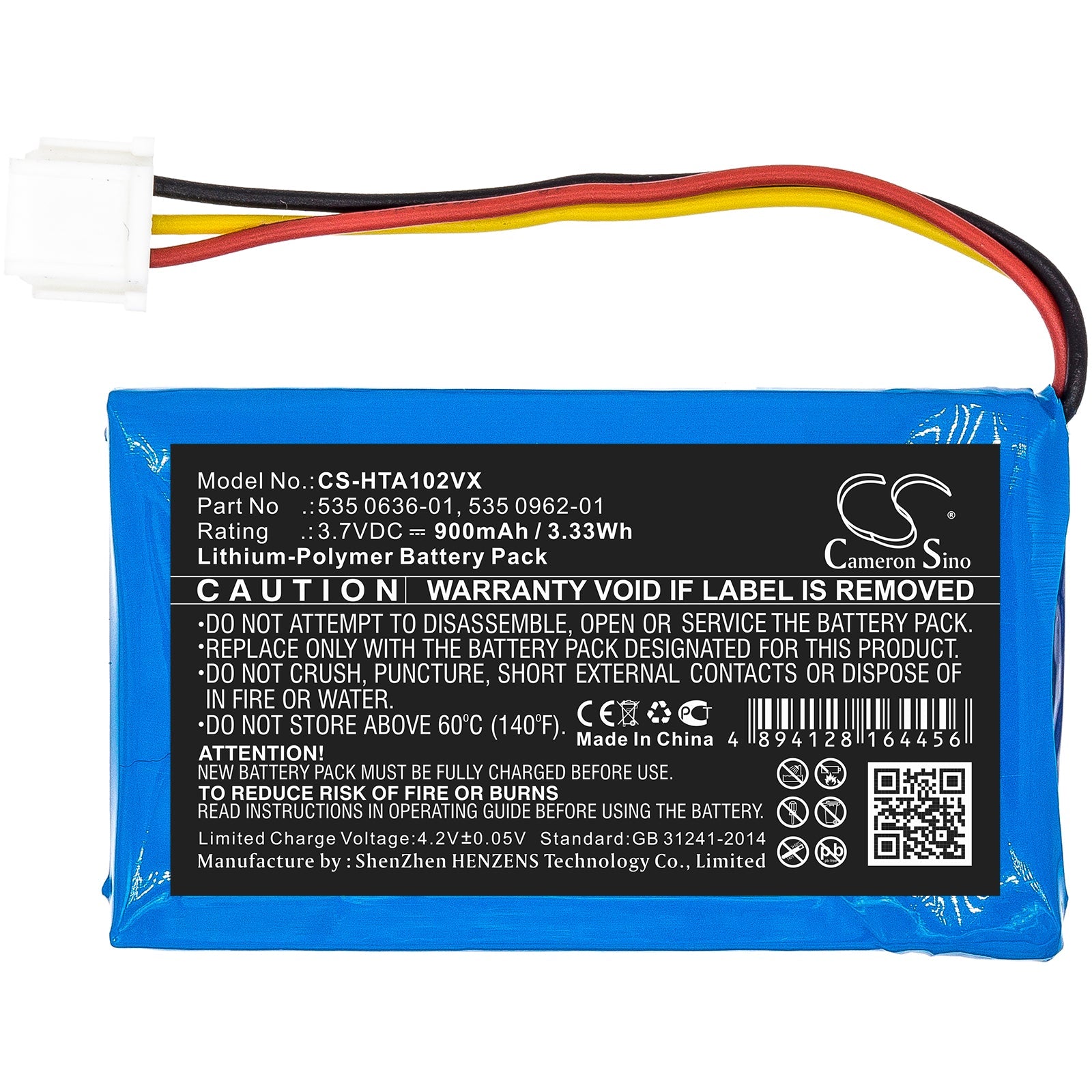 Li-Polymer Battery fits Husqvarna, Gsm-gps, Modul-b 3.7V, 900mAh Lawn Mowers Cameron Sino Technology Limited
