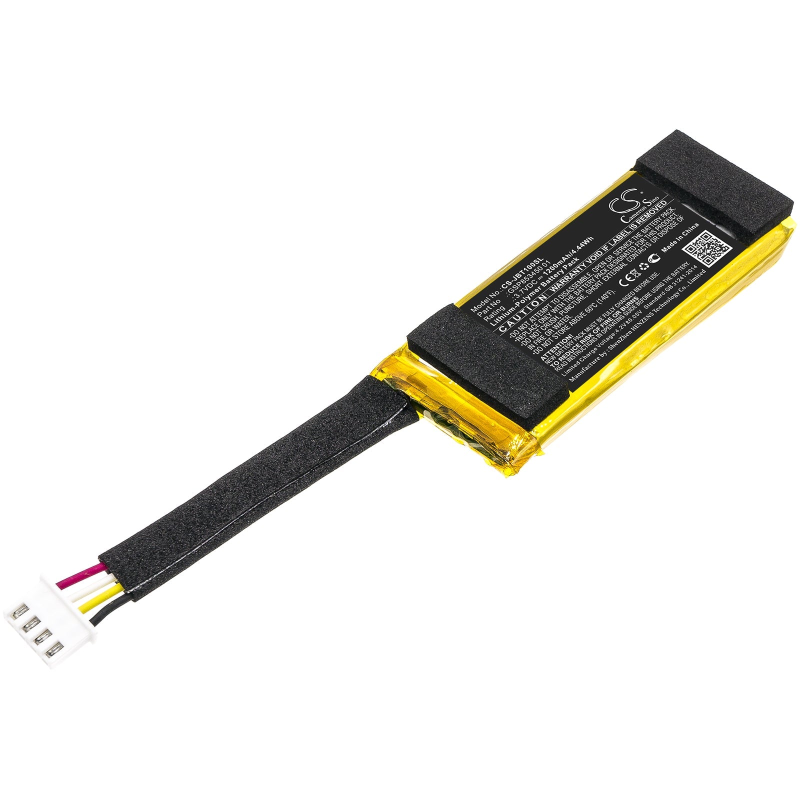 Li-Polymer Battery fits Jbl, Free Truly Charging Case 3.7V, 1200mAh Wireless Headset Cameron Sino Technology Limited