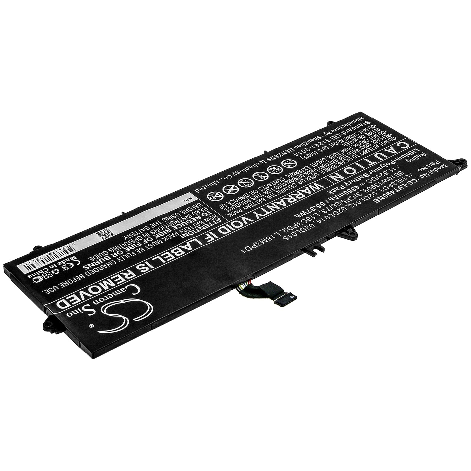 Li-Polymer Battery fits Lenovo, 02dl013, 02dl014, 02dl015, 3icp5/88/73, 5b10w13909, 5b10w13910, 5b10w13911, 5b10w13955, L18c3pd2 Notebook & Laptop Cameron Sino Technology Limited