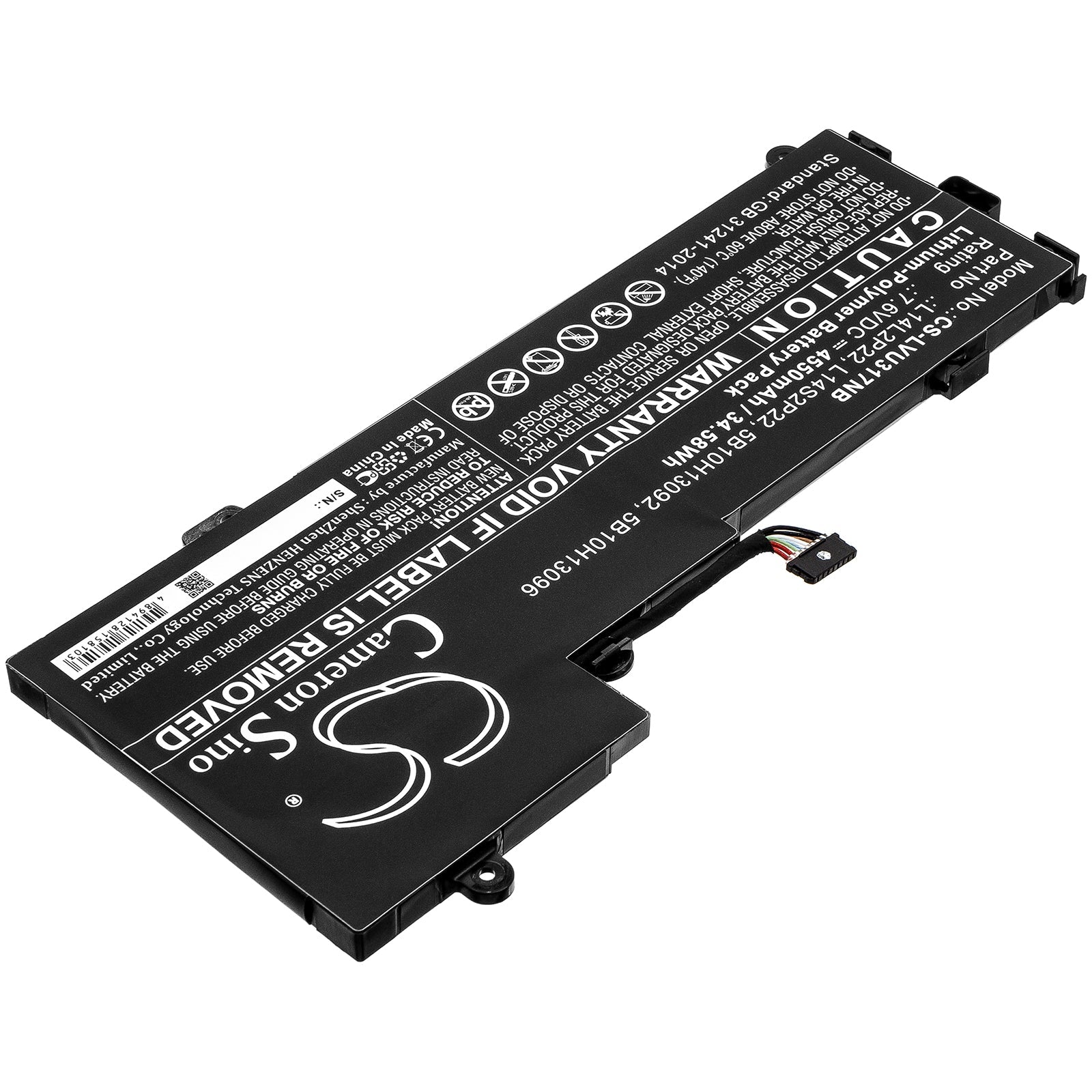 Li-Polymer Battery fits Lenovo, 5b10h13092, 5b10h13096, 5b10h17229, 5b10h17230, 5b10k10175, 5b10k10178, 5b10k10219, 5b10k10222, Notebook & Laptop Cameron Sino Technology Limited