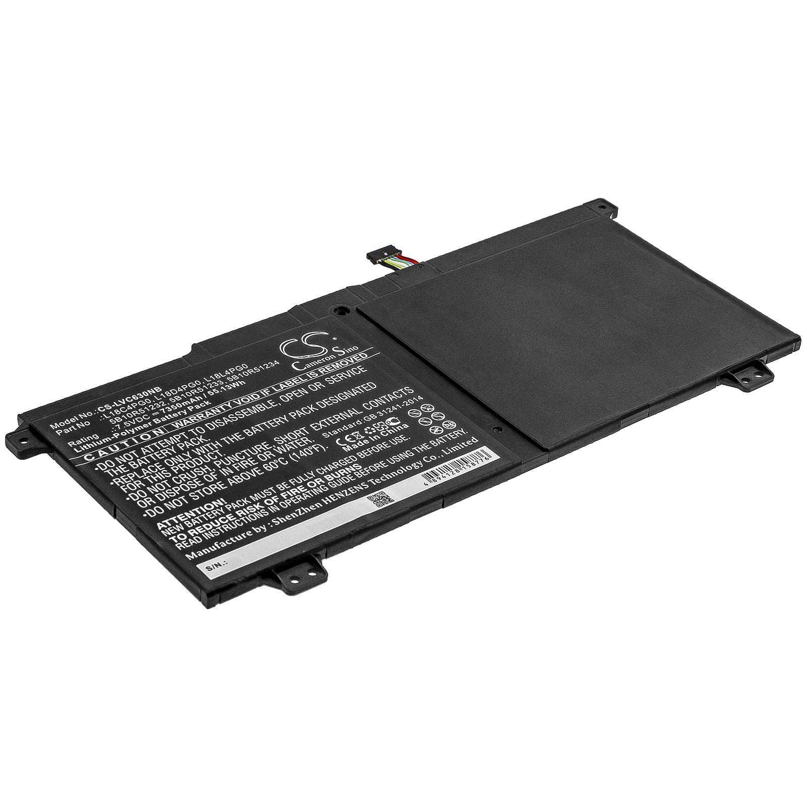 Li-Polymer Battery fits Lenovo, 5b10r51232, 5b10r51233, 5b10r51234, 5b10w67287, L18c4pg0, L18d4pg0, L18l4pg0, L18m4pg0, Sb10w671 Notebook & Laptop Cameron Sino Technology Limited