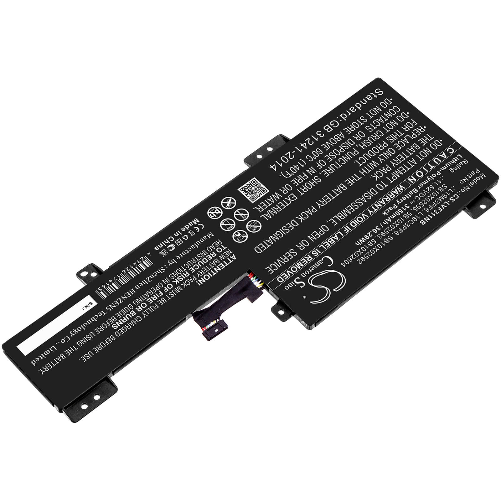 Li-Polymer Battery fits Lenovo, Flex 3-11igl05 82b2000xau, Flex 3-11igl05 82b2000yau 11.52V, 3150mAh / 36.29Wh Notebook & Laptop Cameron Sino Technology Limited