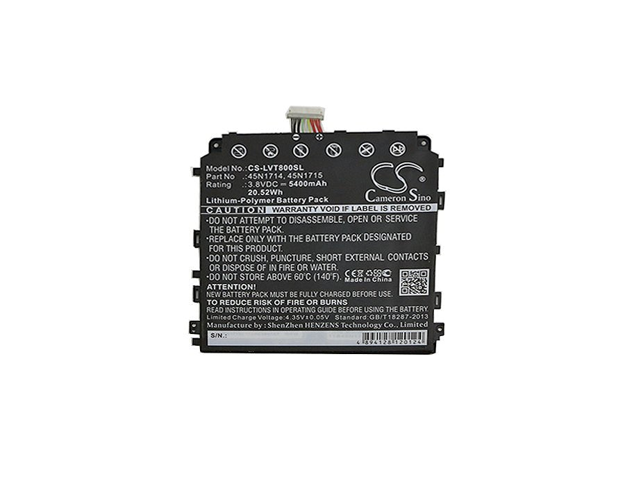 Li-Polymer Battery fits Lenovo, Thinkpad 8, Thinkpad Tablet 8 3.8V, 5400mAh Computer Cameron Sino Technology Limited