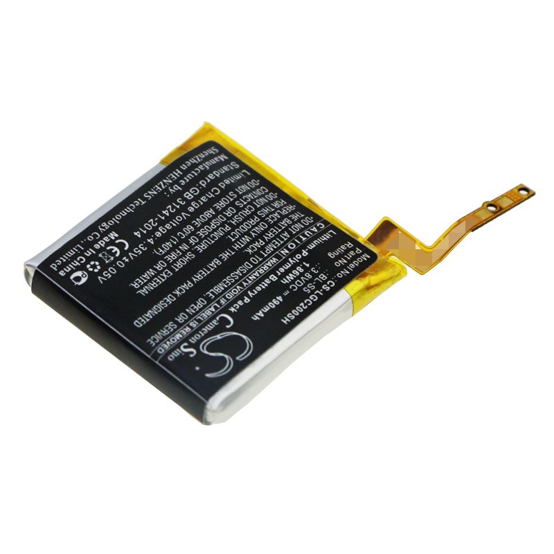 Li-Polymer Battery fits Lg, Gizmogadget, Vc200 3.8V, 490mAh Smartwatch Cameron Sino Technology Limited