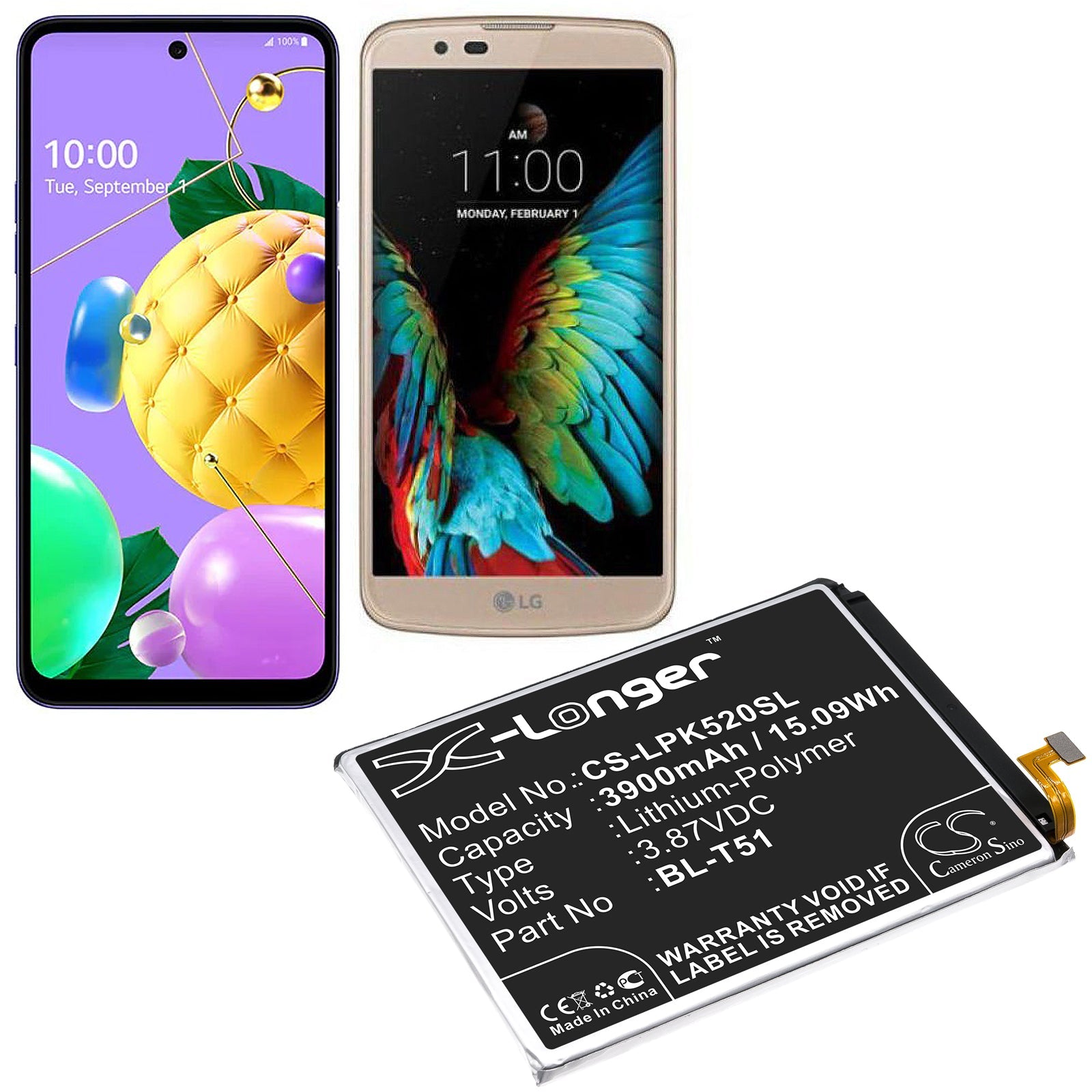 Li-Polymer Battery fits Lg, K420, K420bmw 3.87V, 3900mAh Mobile & SmartPhone Cameron Sino Technology Limited